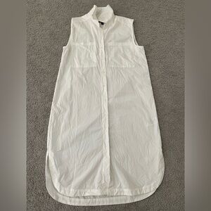 Banana Republic Classic White Collared Midi dress